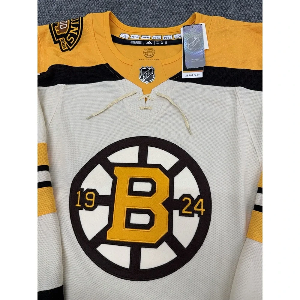 Boston Bruins Size 52 adidas 100th Year Primegreen Authentic NHL Jersey - New